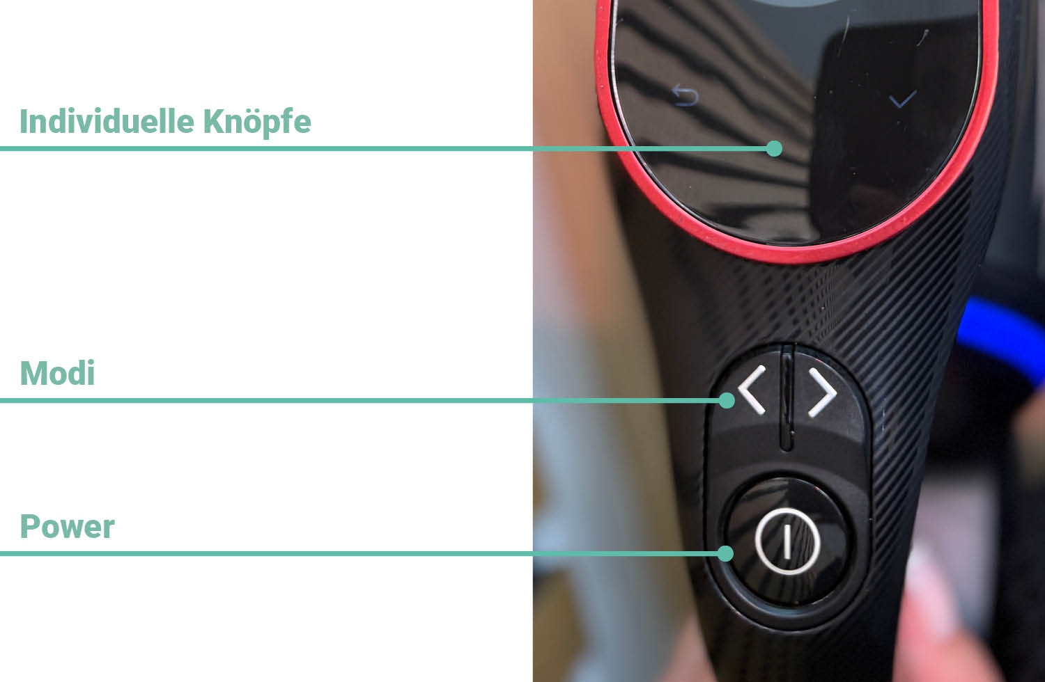 Hier sehen wir die Bedienung des Bosch Unlimited 10