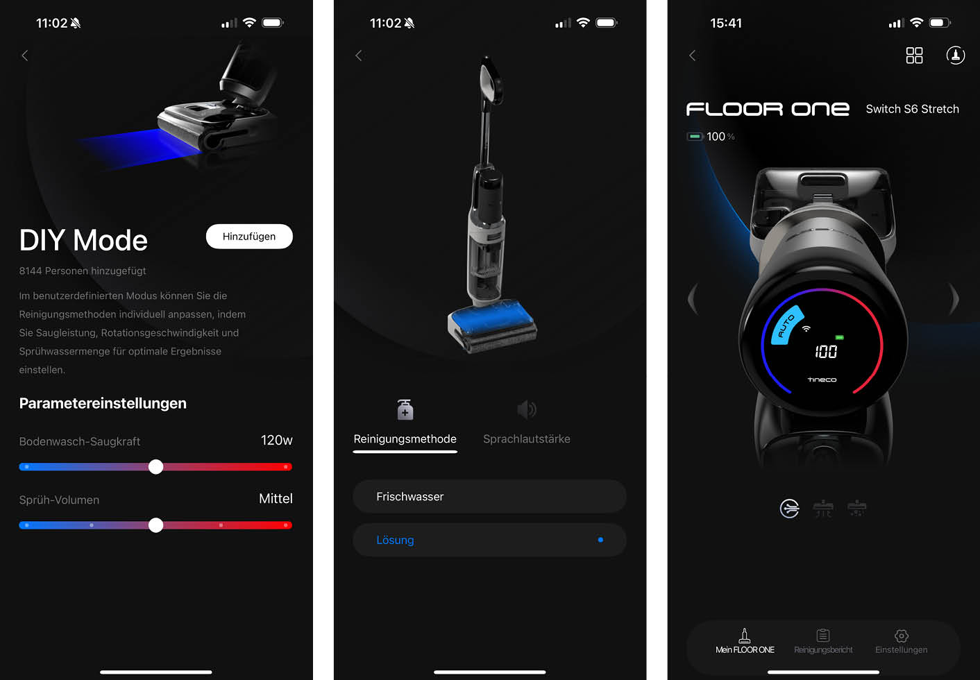 Hier weitere Einblicke der App