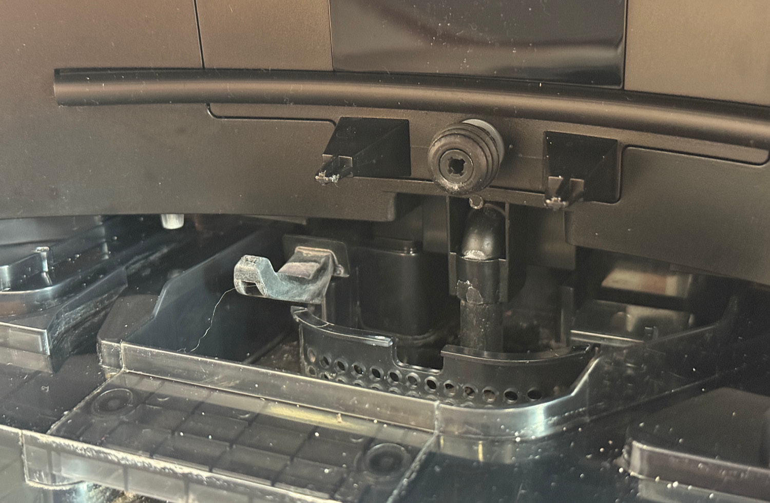 Hier wird der Mopp nach der Wäsche getrocknet