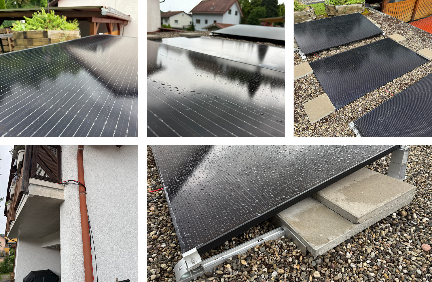 Ich habe gleich drei Solarmodule installiert, um mehr Leistung zu generieren