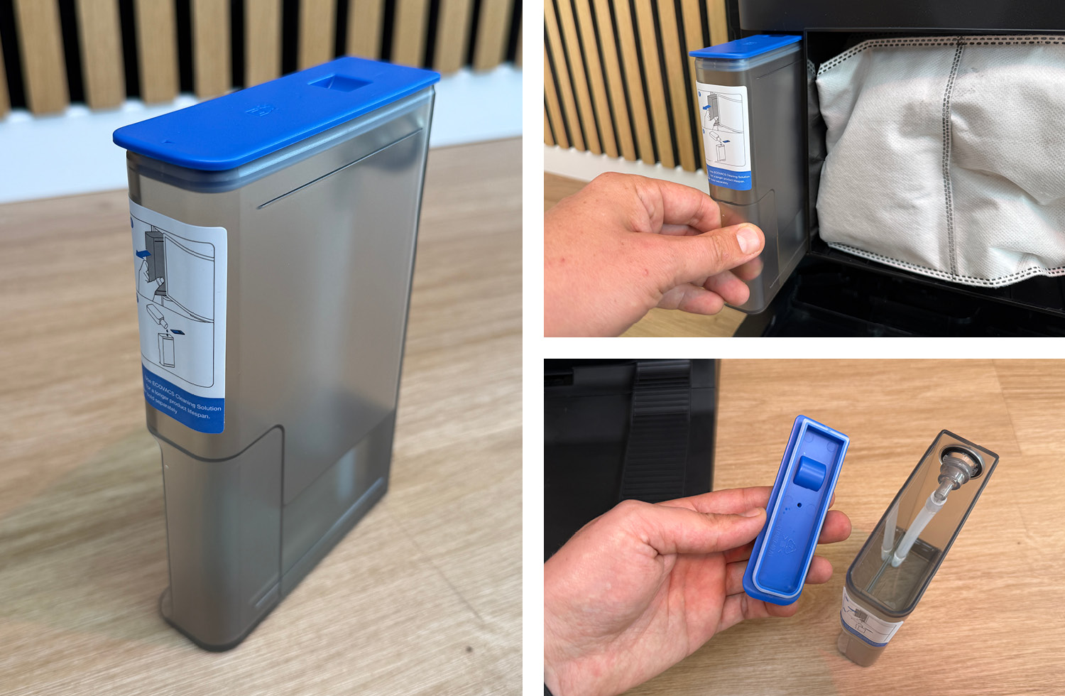 In der Station der ECOVACS DEEBOT X9 PRO OMNI befindet sich ein frei befüllbarer Reinigungsmitteltank