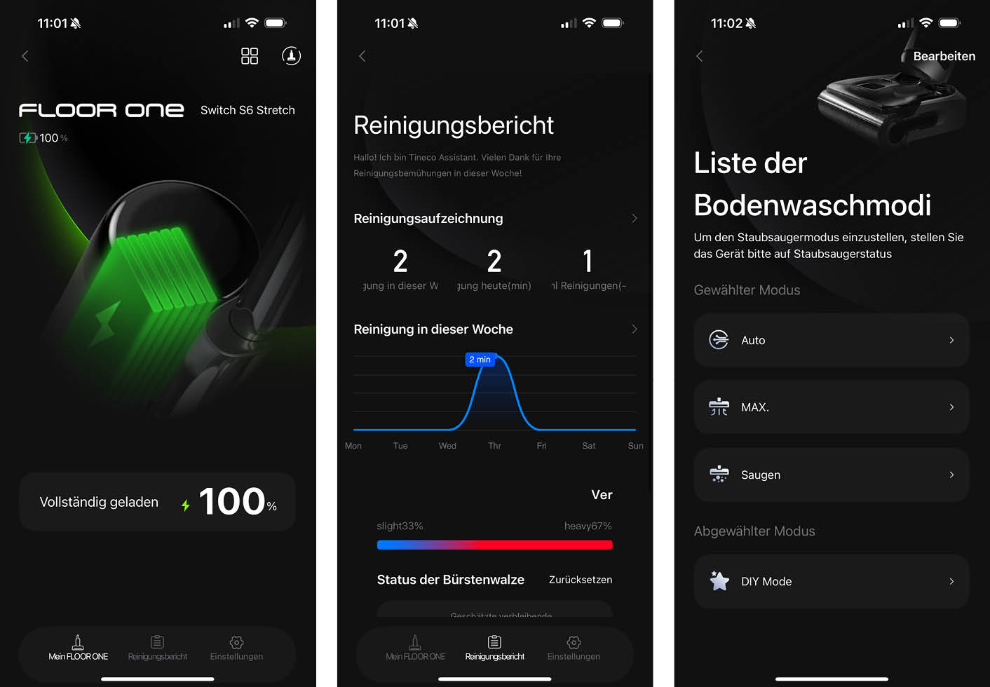 Nun beschäftigen wir uns mit der App des Tineco Floor One Switch S6 Stretch Plus