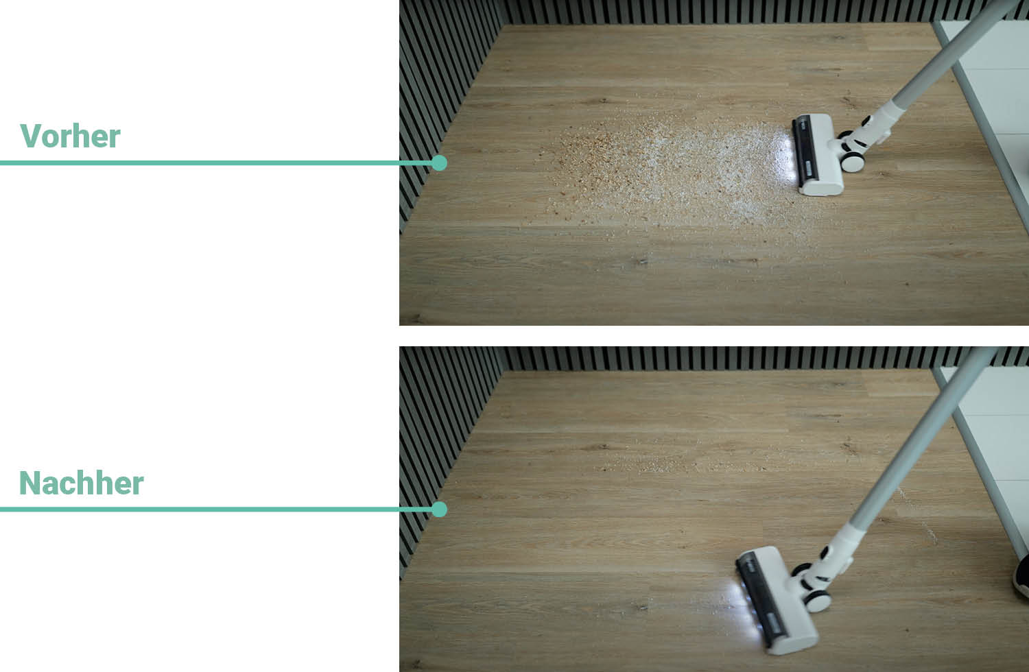 Reinigungsergebnis Laminat Hartboden