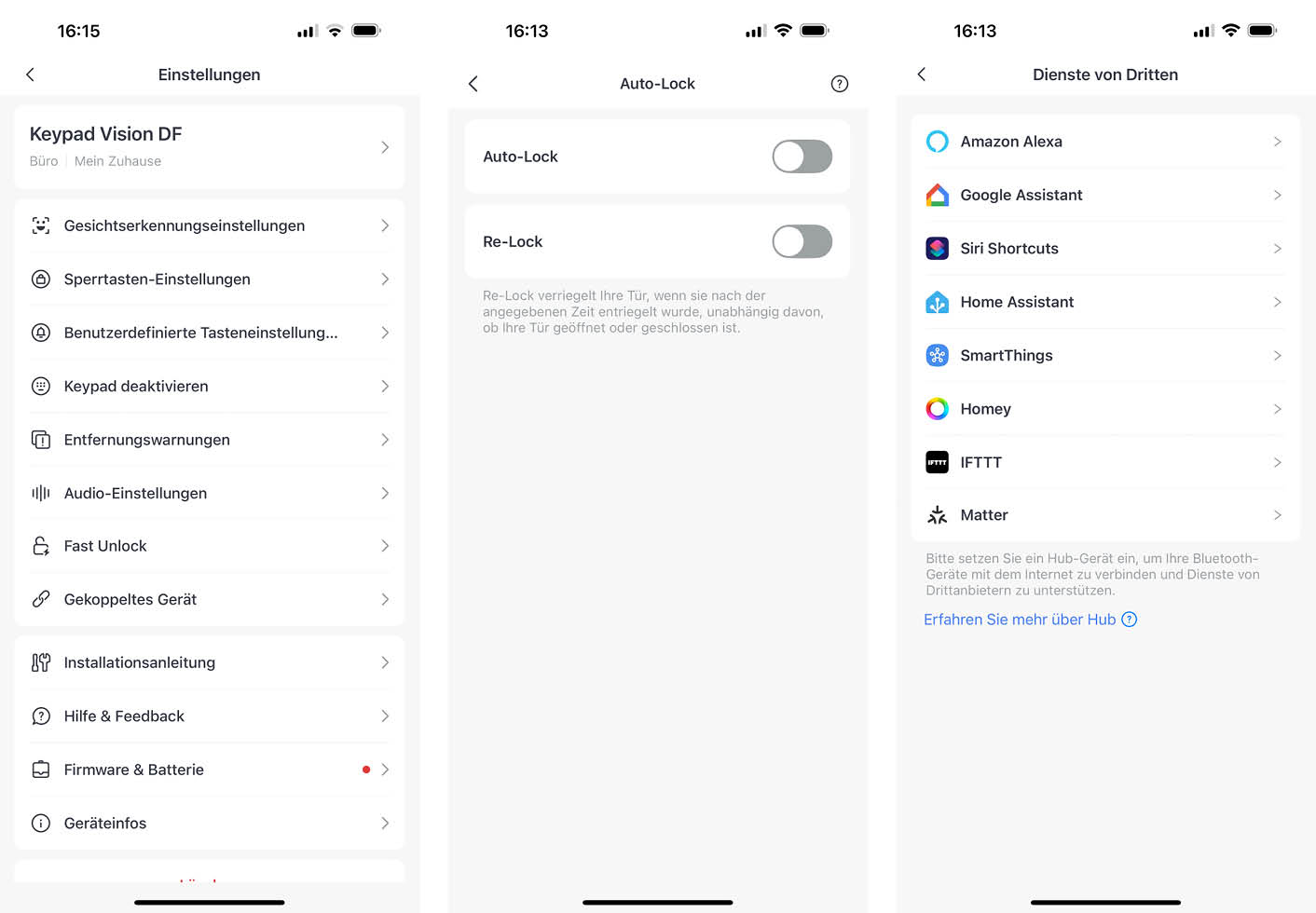 Weitere Einstellungen