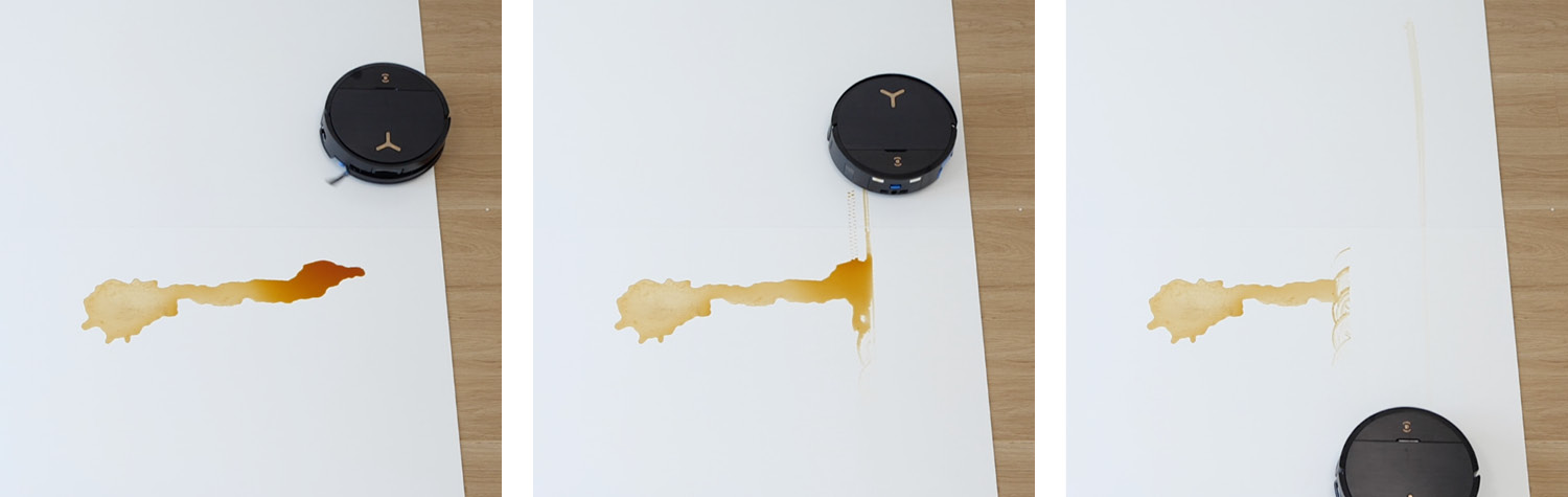 Wir haben die Erkennung von flüssiger Verschmutzung stoppen müssen, da er sie überfahren hat