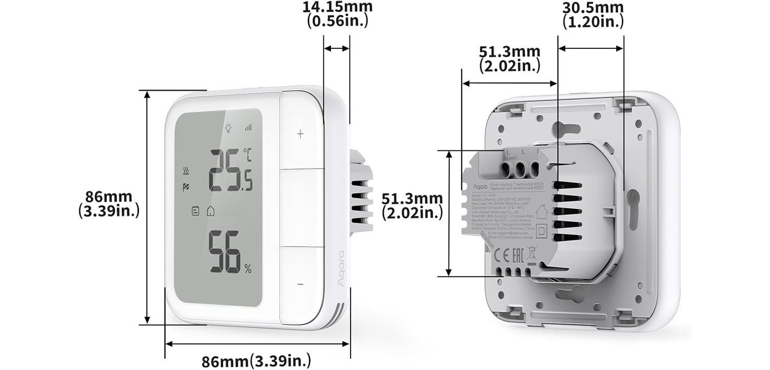 Aqara Fußbodenheitzung Thermostat W500