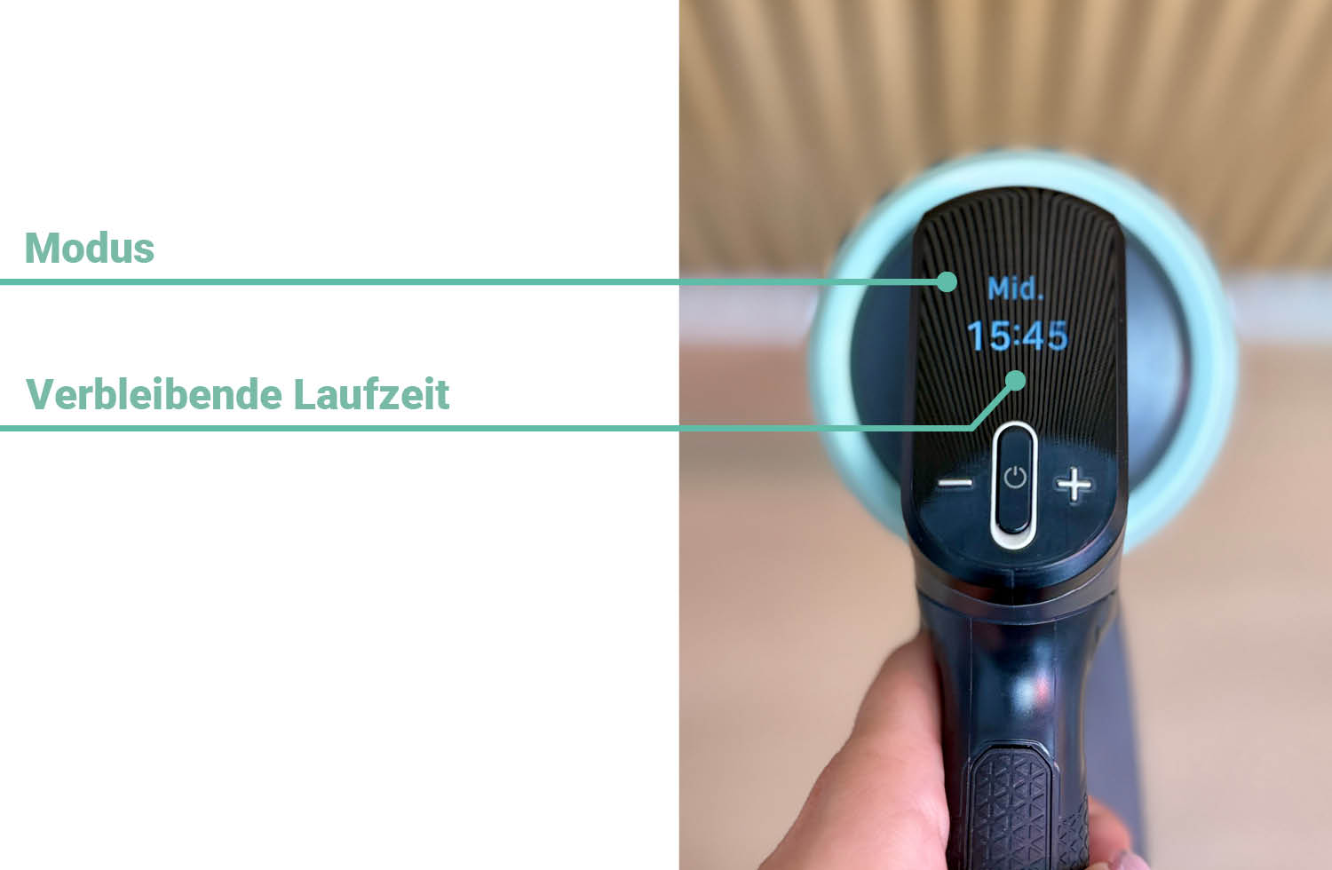 Das Display des Samsumg saugers