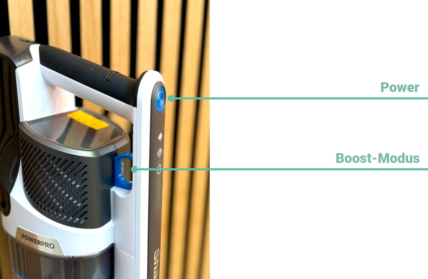 Die Bedienung des Shark Akkusaugers