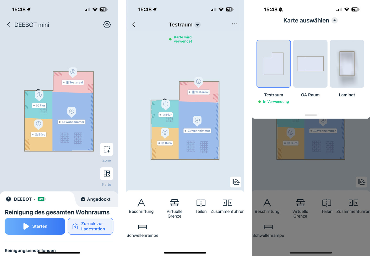 ECOVACS DEEBOT mini - App - Karte