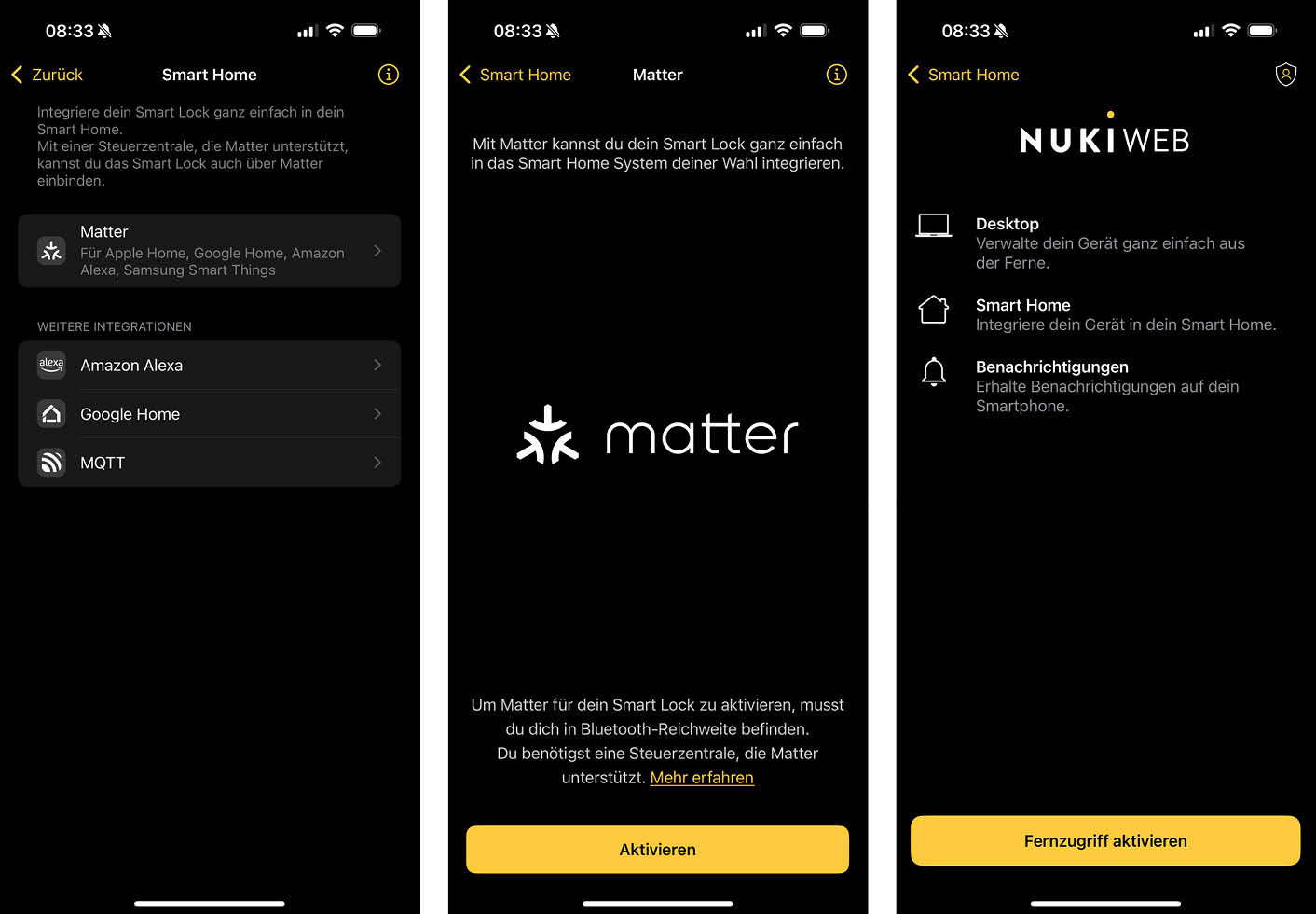 Nuki Matter over thread