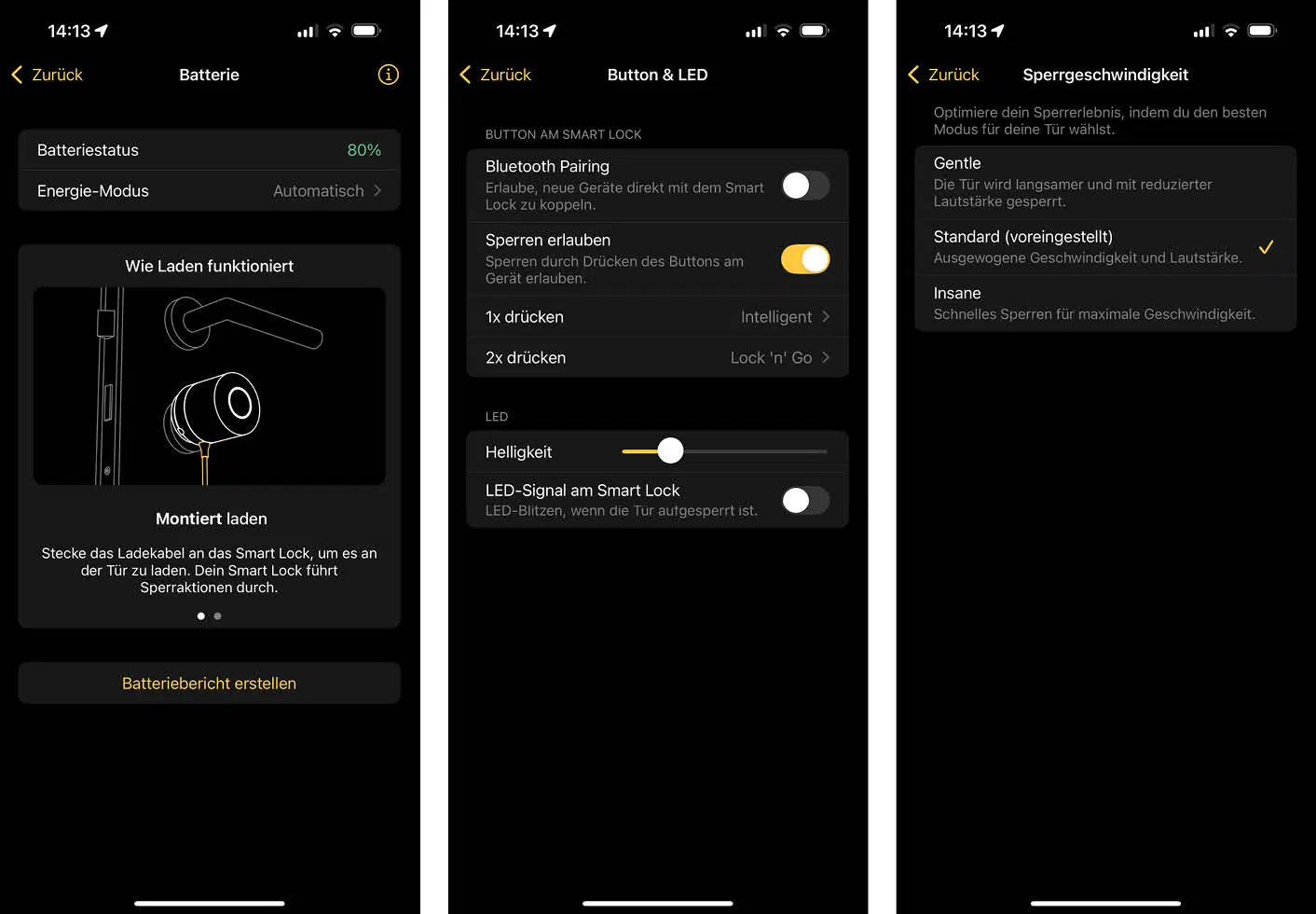 Weitere App Funktionen