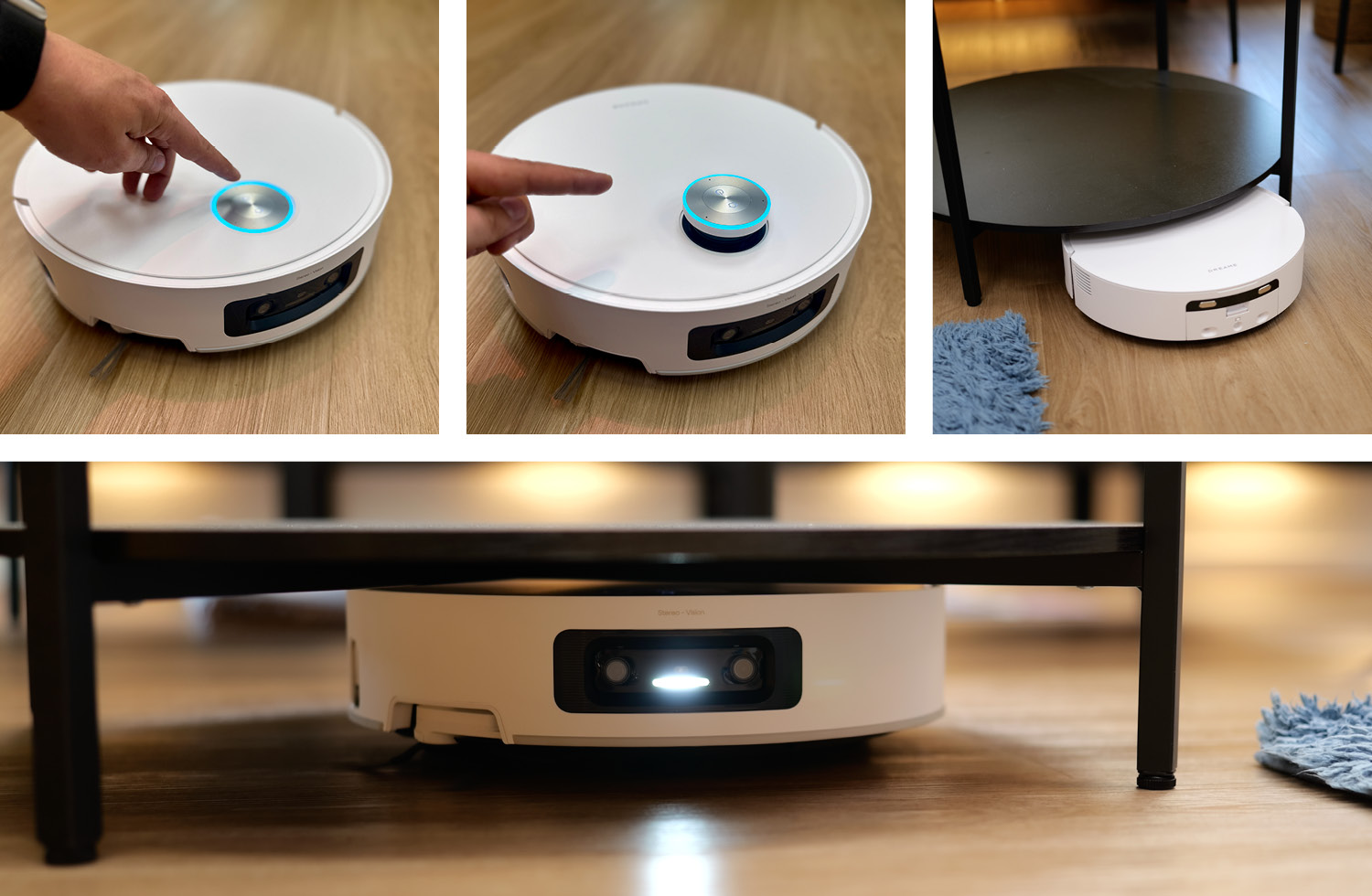 Dank des ein- und ausfahrbaren Laserturms sind tiefe Möbel kein Hindernis mehr