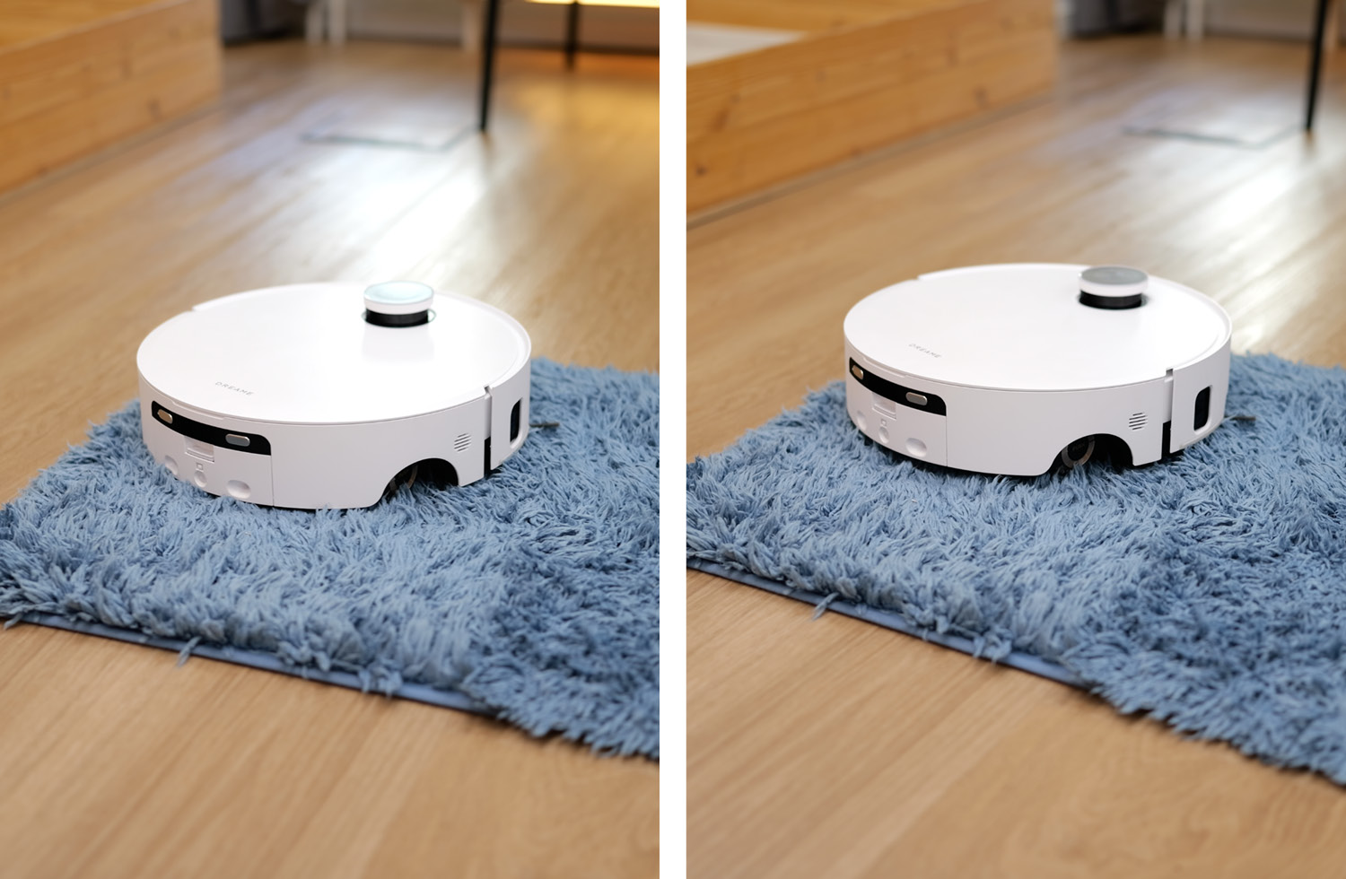 Der Dreame Aqua10 Ultra Roller kann sein Chassis anheben