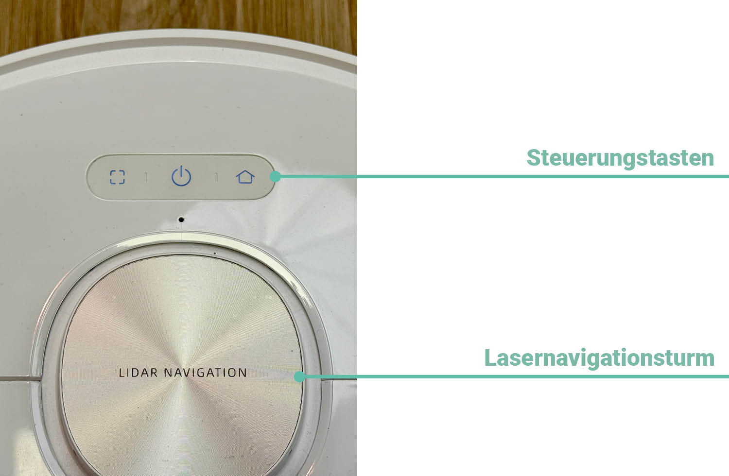 Die Oberseite des Dreame L40 Ultra AE
