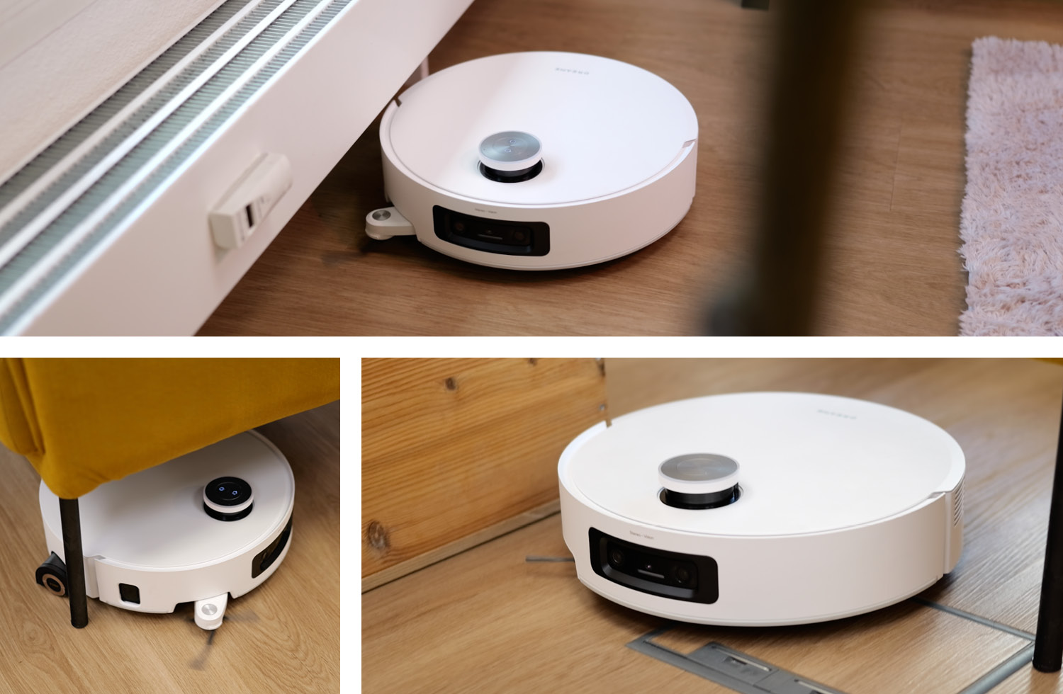 Die Seitenbürste des Dreame Aqua10 Ultra Roller lässt sich nicht nur anheben, sondern auch ausfahren