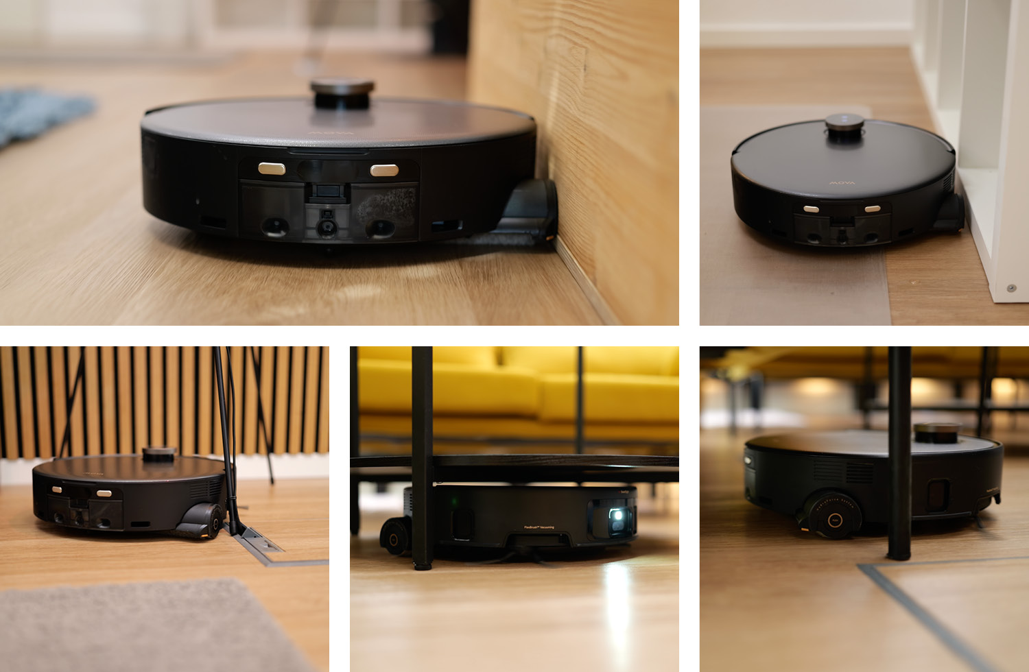 Die Wischwalze des Mova Z60 Ultra Roller Complete fährt am Randbereich aus