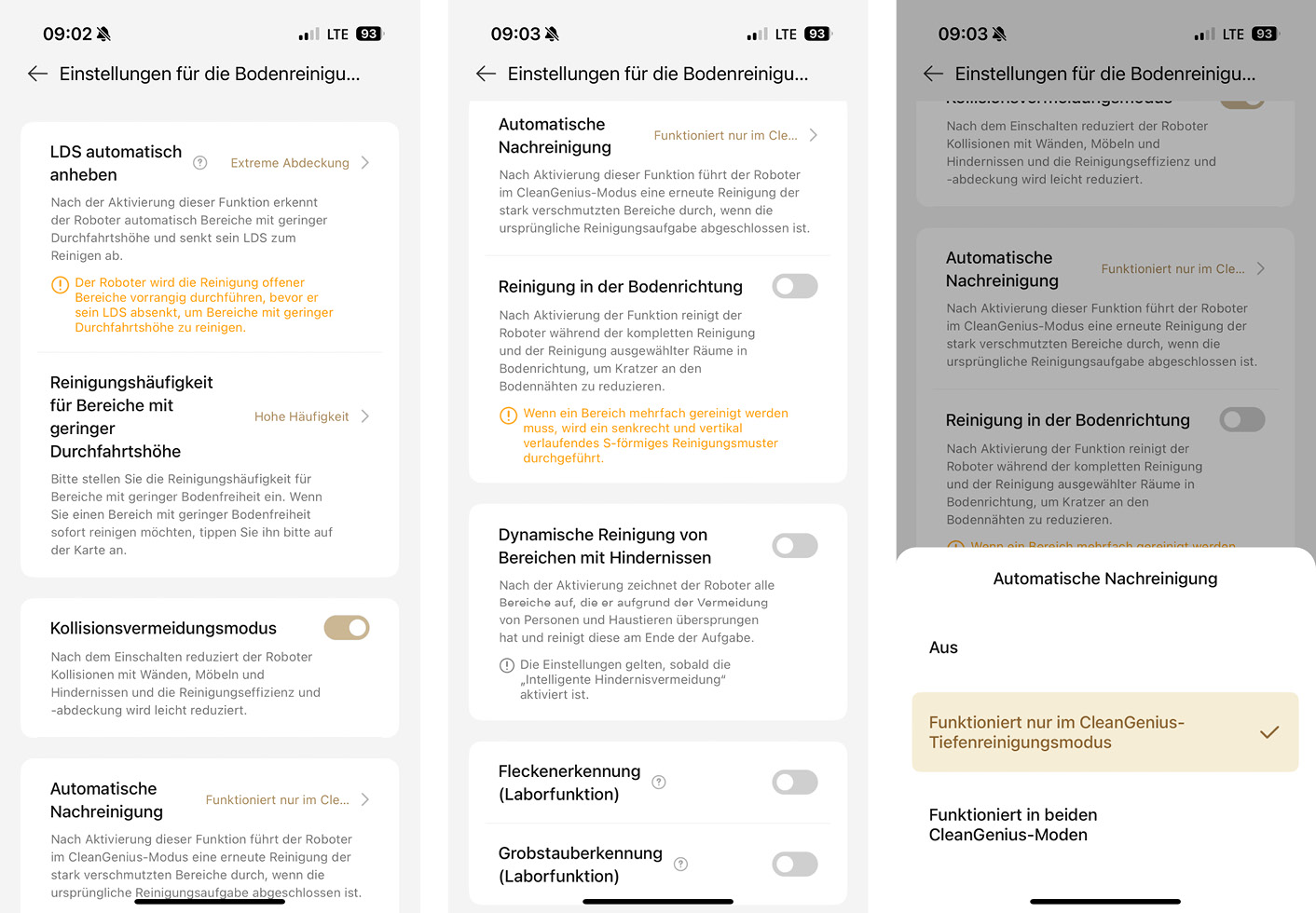 Dreame Aqua10 Ultra Roller - App - Bodenreinigung