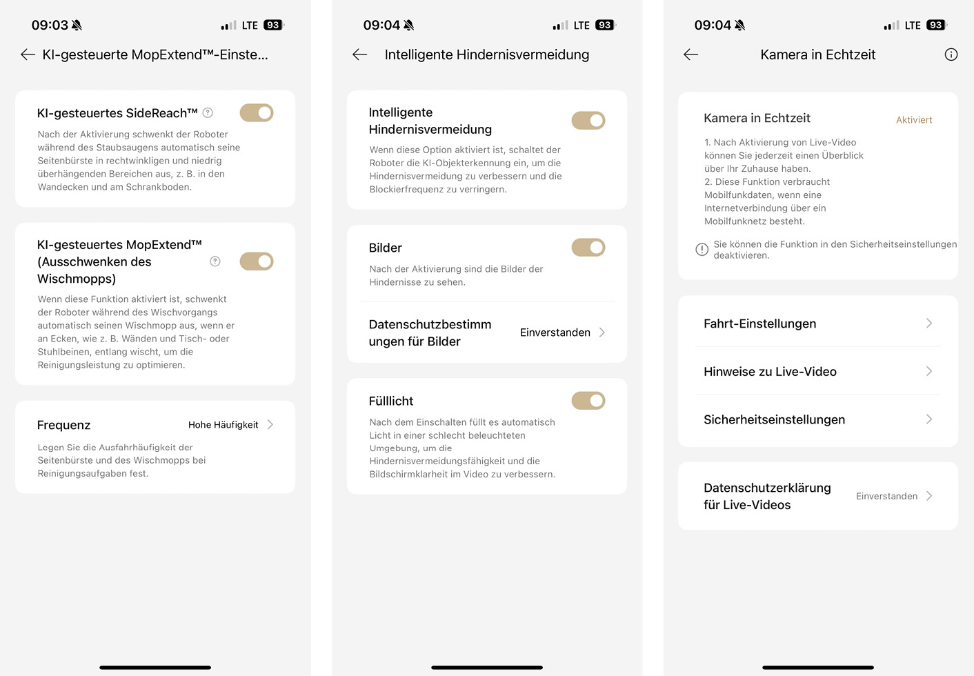 Dreame Aqua10 Ultra Roller - App - KI & Kamera