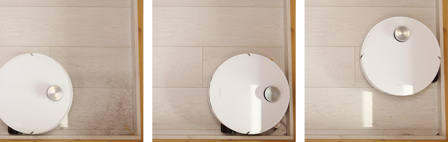 Dreame Aqua10 Ultra Roller - Die ermittelte Saugleistung in Ecken