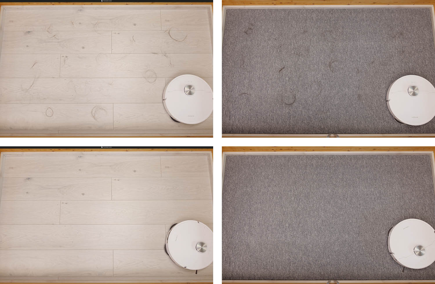 Dreame L40 Ultra AE saugen Haare vorher nachher