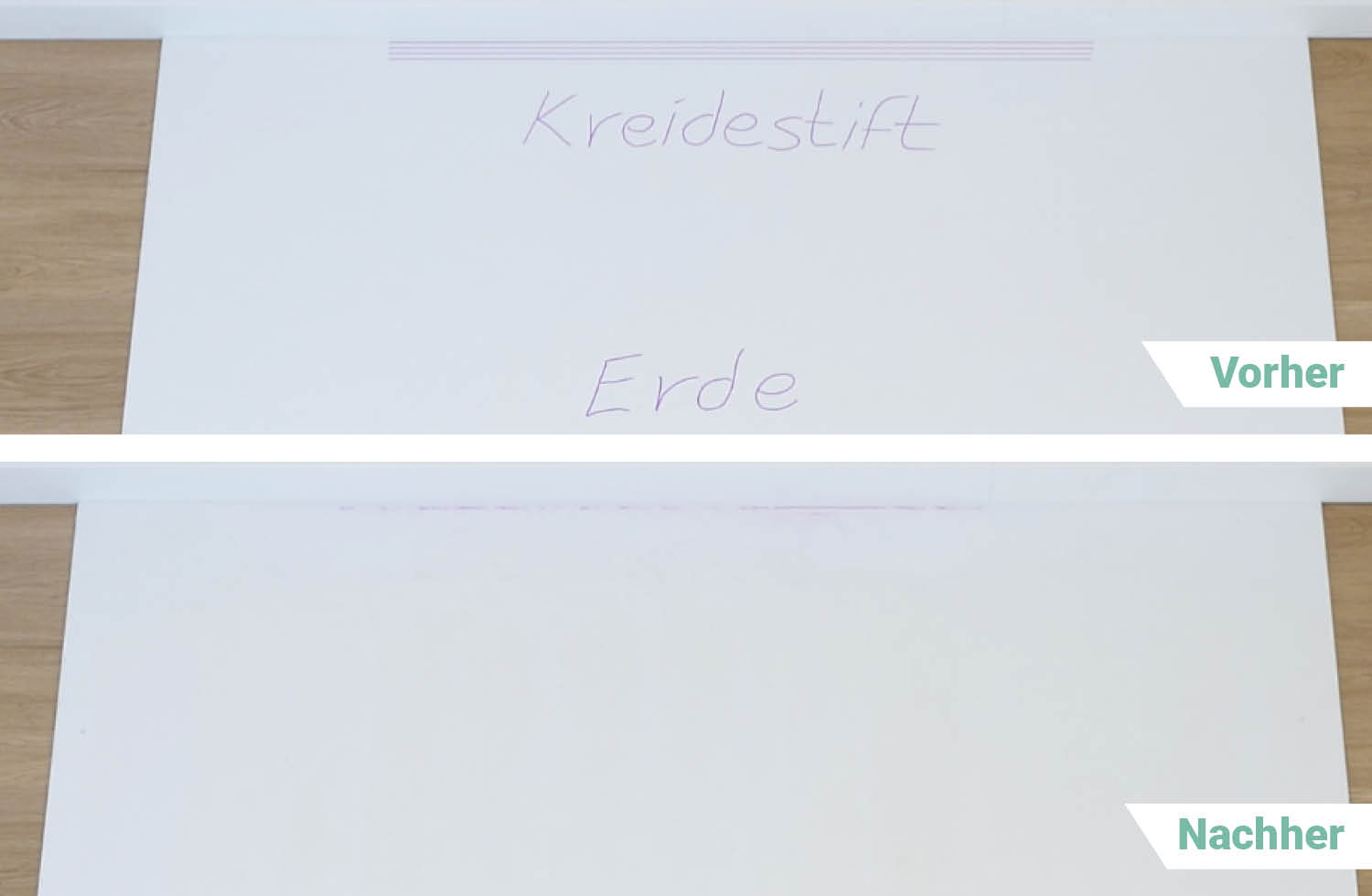 Dreame L40 Ultra AE wischen Kante vorher nachher