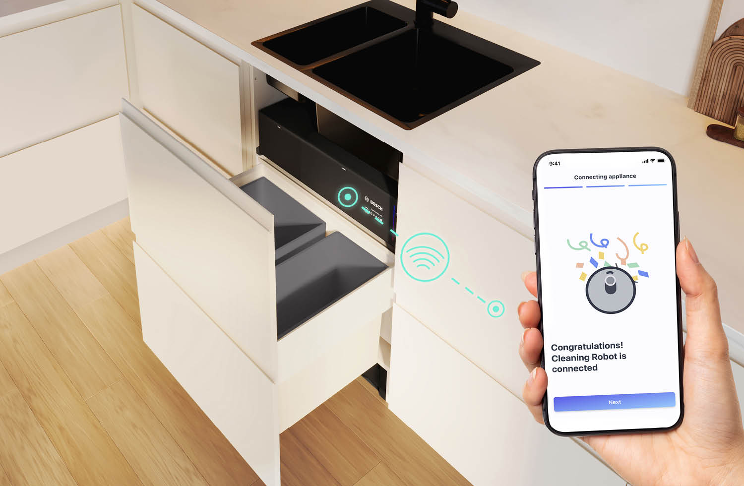 Bosch ECOVACS Einbau-Saugroboter Bild2
