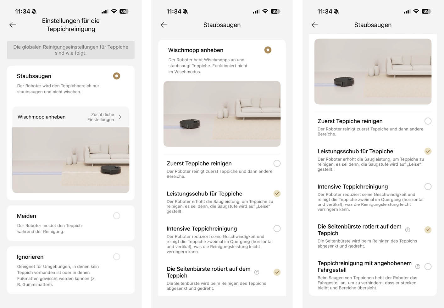 Dreame Aqua10 Ultra Track Complete App Teppich