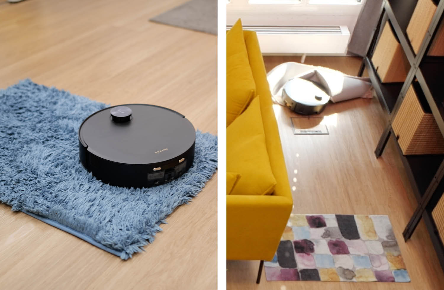 Dreame Aqua10 Ultra Track Complete Navigation Teppiche blau rose