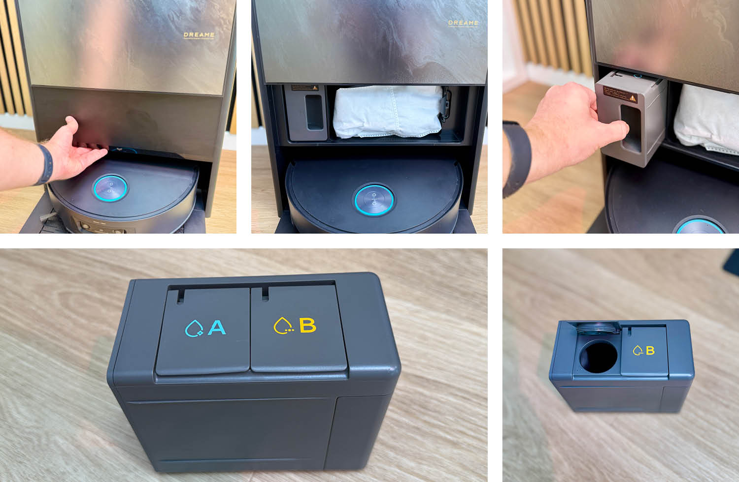 Dreame Aqua10 Ultra Track Complete Reinigungsstation unten innen