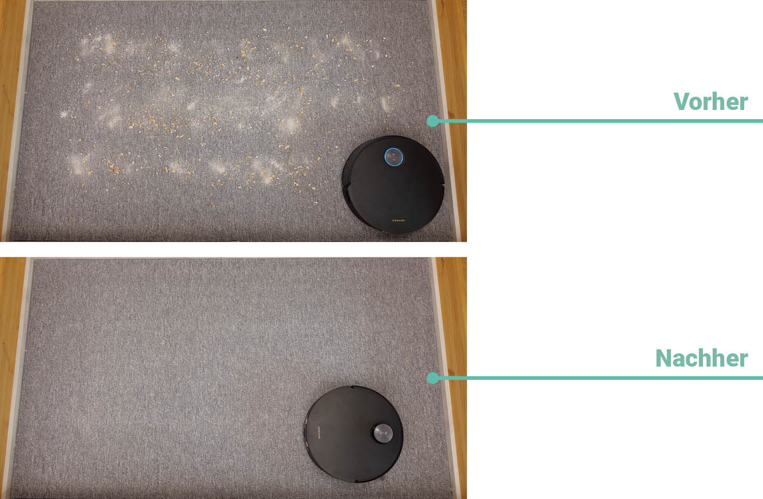 Dreame Aqua10 Ultra Track Complete Saugen Teppich