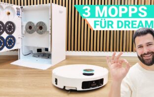 Dreame Matrix10 Ultra Saug- und Wischroboter mit automatischem Mop-Wechselsystem, Reinigungsstation und starker Saugleistung im Test.