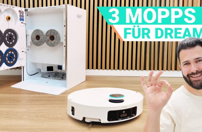 Dreame Matrix10 Ultra Saug- und Wischroboter mit automatischem Mop-Wechselsystem, Reinigungsstation und starker Saugleistung im Test.