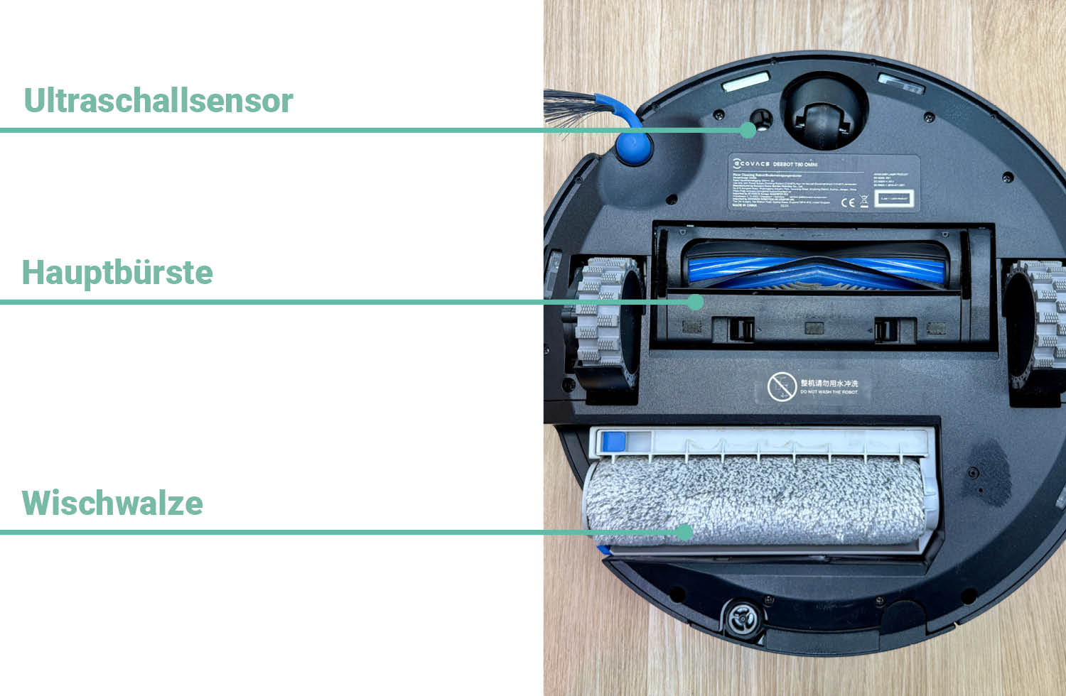 ECOVACS DEEBOT T80 OMNI unterseite