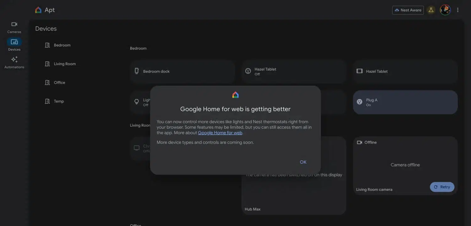 Google Home Web