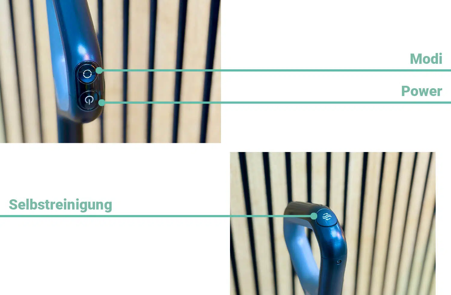 Hier sieht man die bedienelemente des Dreame H12 Pro Ultra