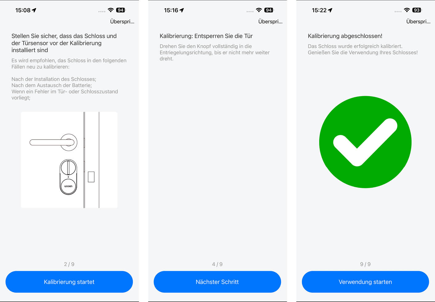 Kalibrierung Lockin g30
