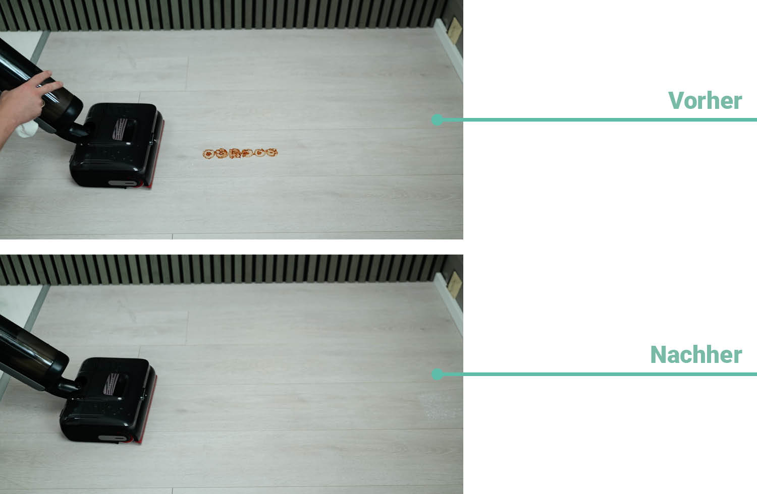 Reinigungergebnis trocken ketchup