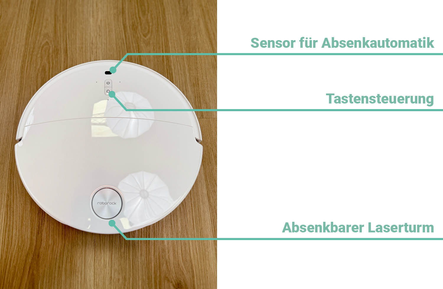 Roborock Qrevo CurvX Oberseite