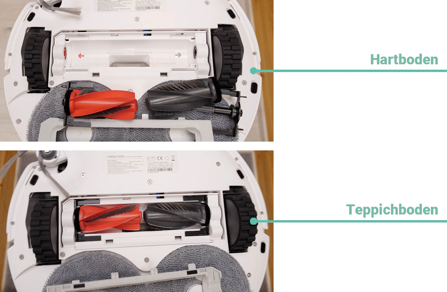 Roborock Qrevo CurvX Saugen Haare nachher