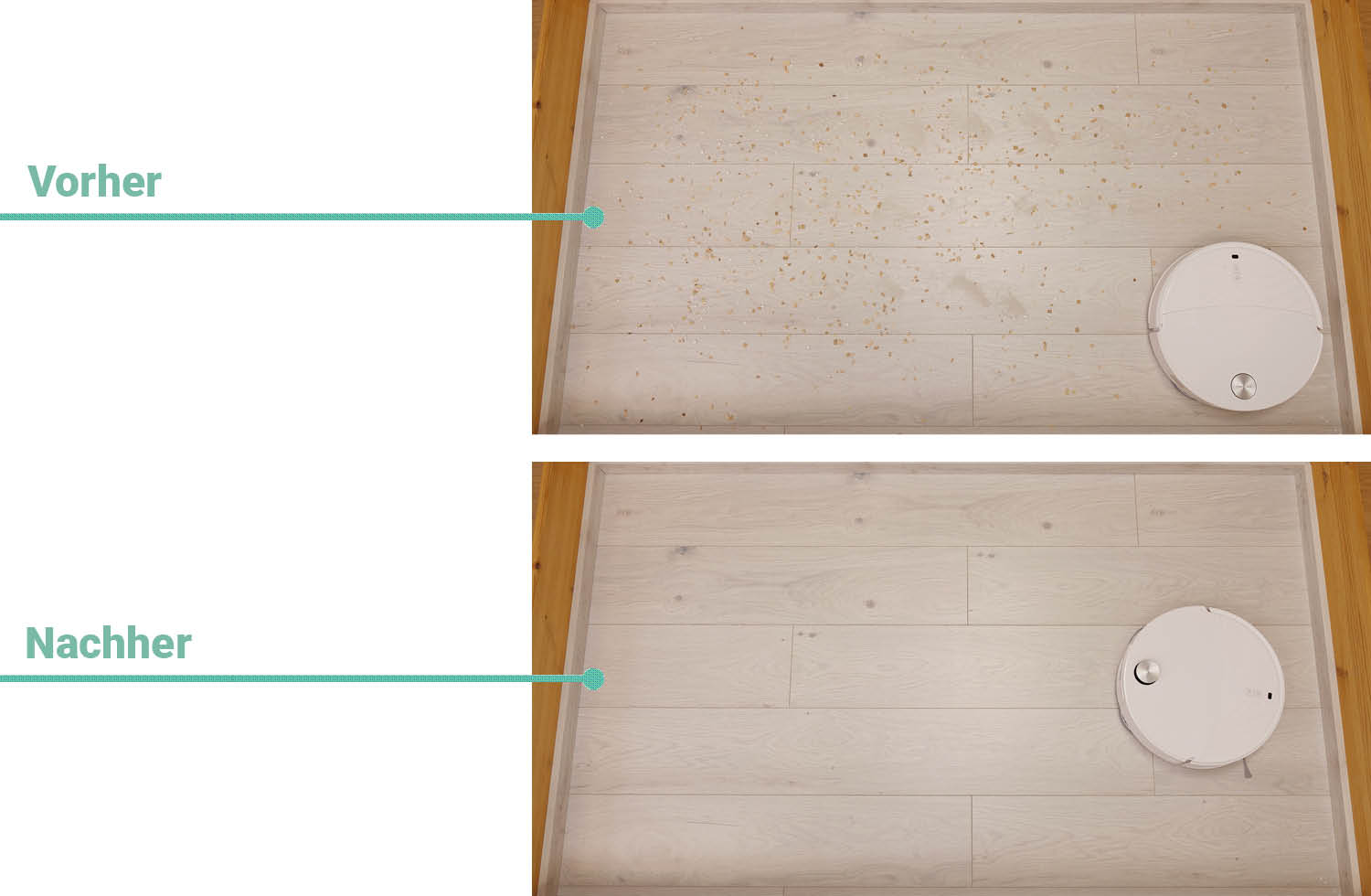 Roborock Qrevo CurvX Saugen Laminat