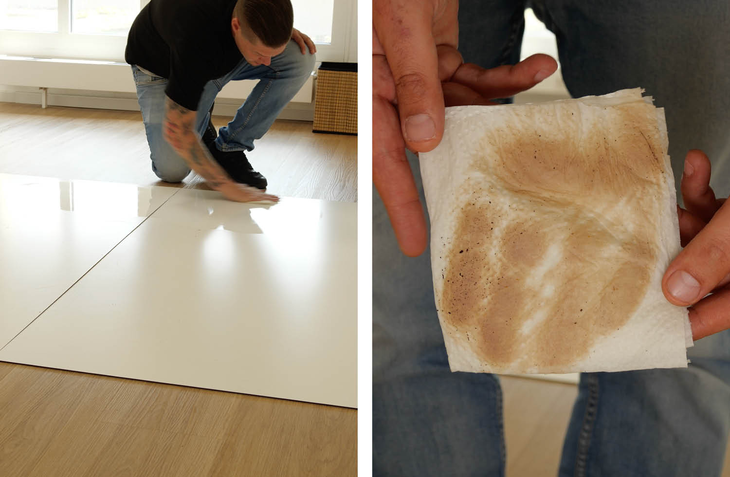 Roborock Qrevo CurvX Wischen Schmutz