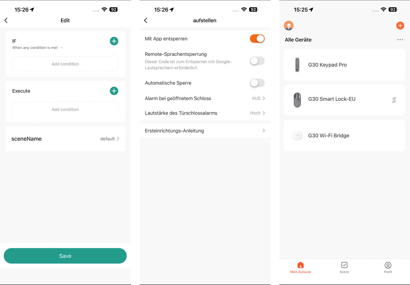Weitere App Funktionen