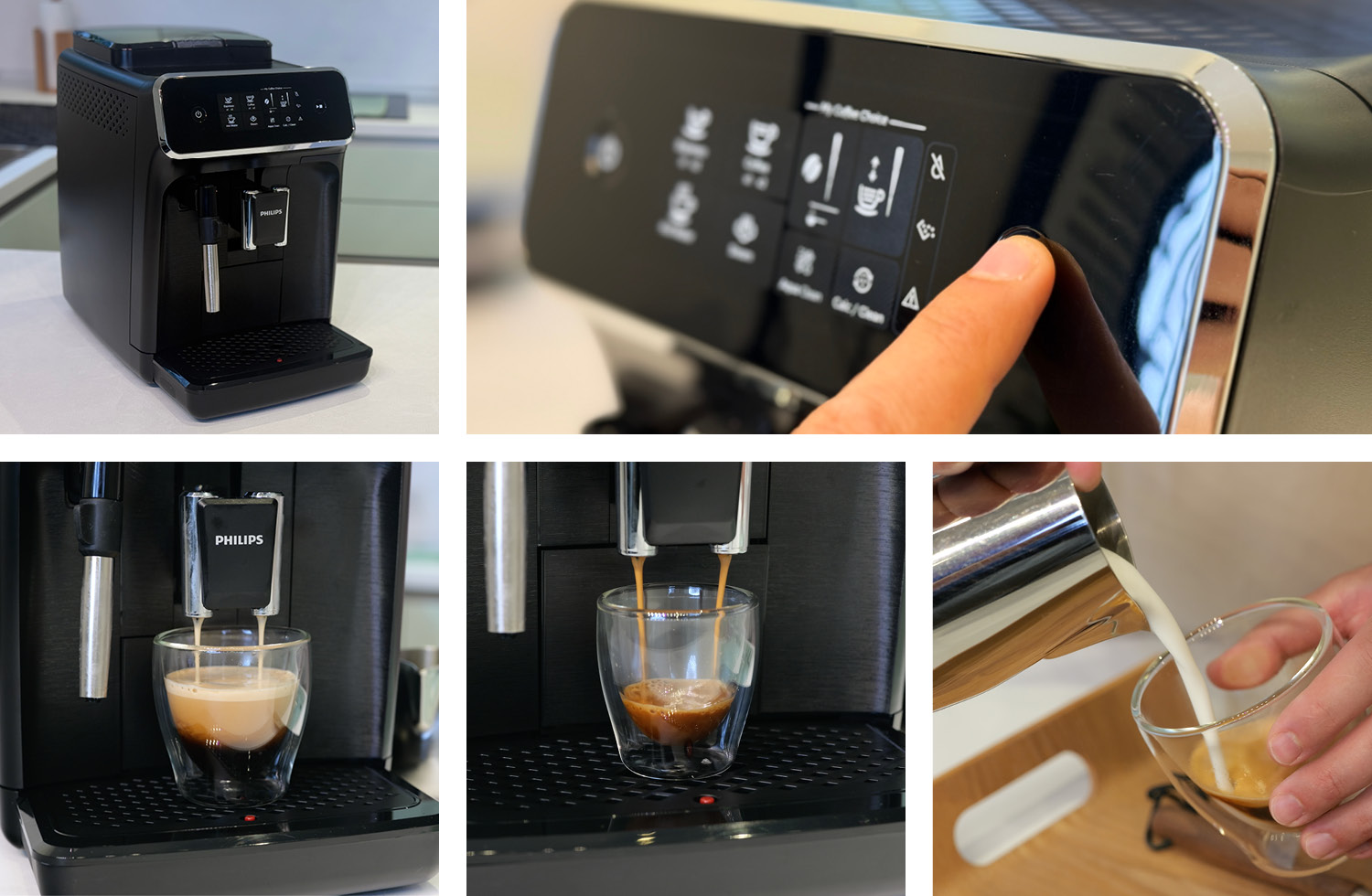 DIe Philips Series 2200 ist eine benutzerfreundliche Einsteigermaschine