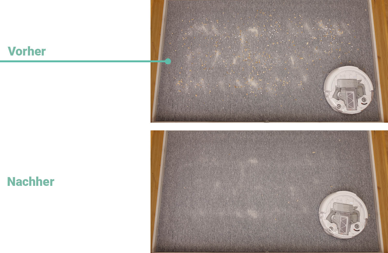 DJI ROMO P Saugen Teppich Vollgummibürste