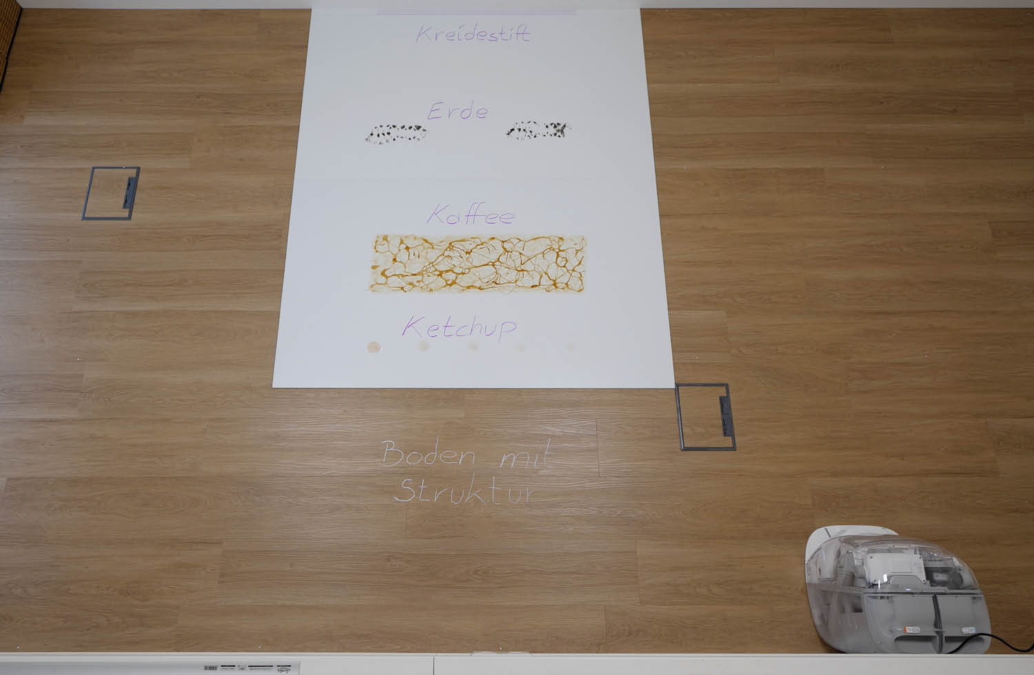 DJI ROMO P Wischen Schmutz entfernen Vorher