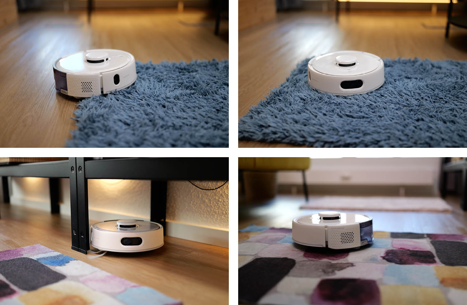 Der Saugroboter auf Teppichen