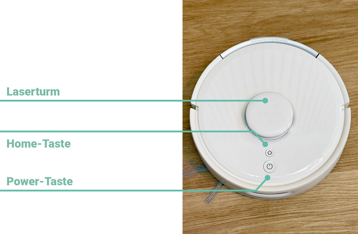 Die Oberseite des SwitchBot K11+