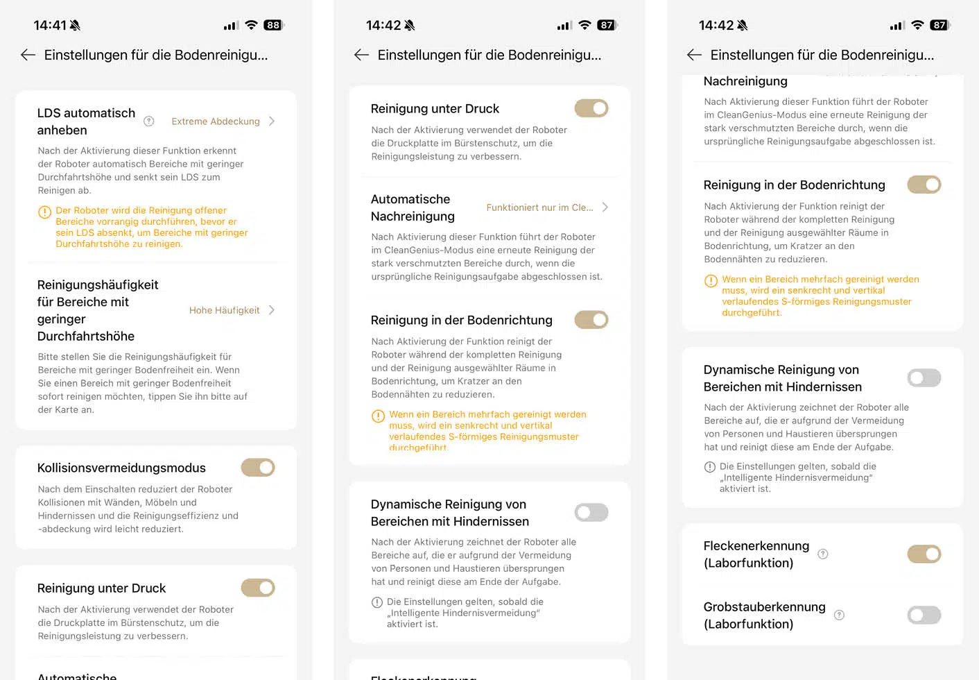 Dreame Matrix10 Ultra App Bodenreinigung