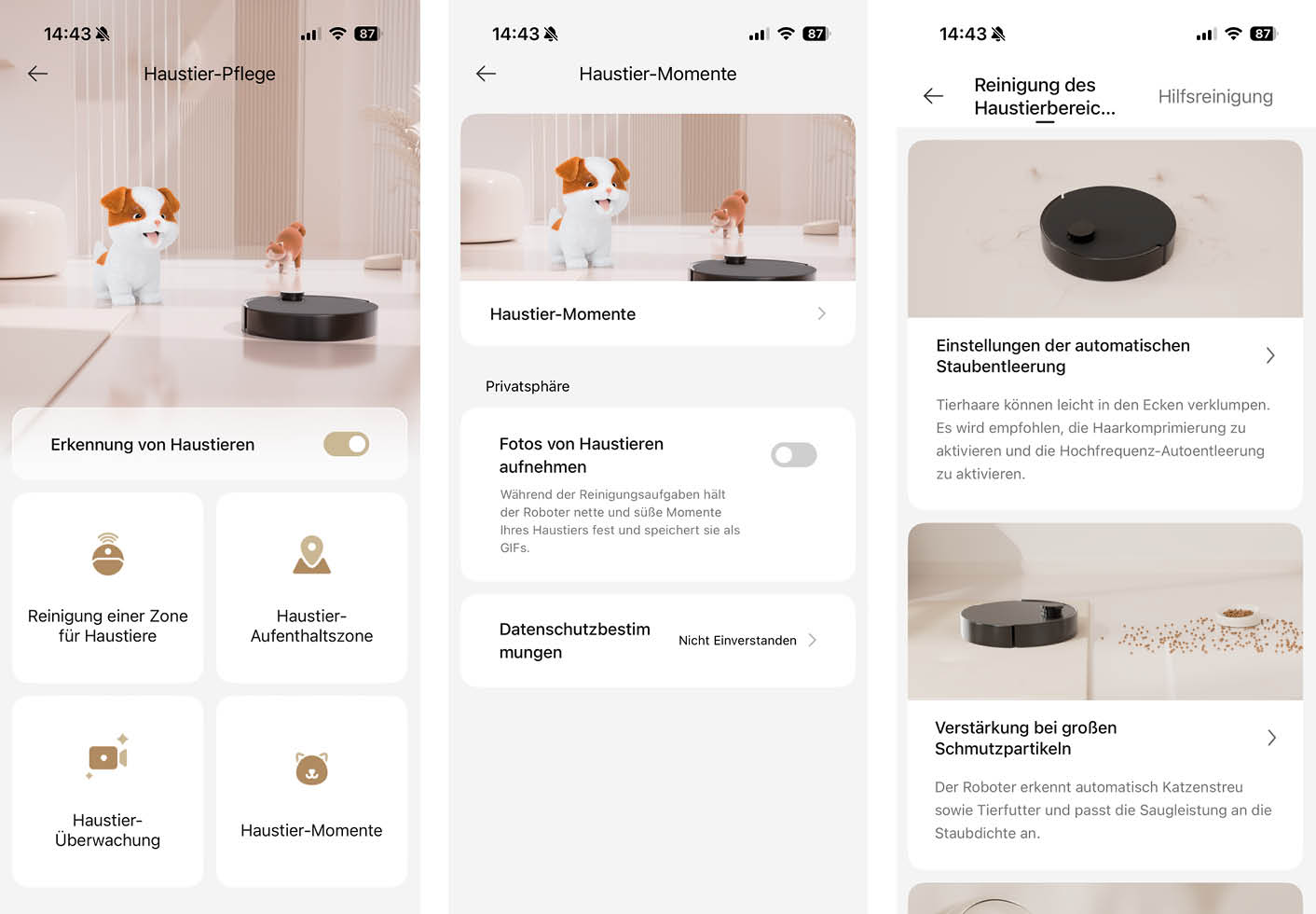 Dreame Matrix10 Ultra App Haustiere
