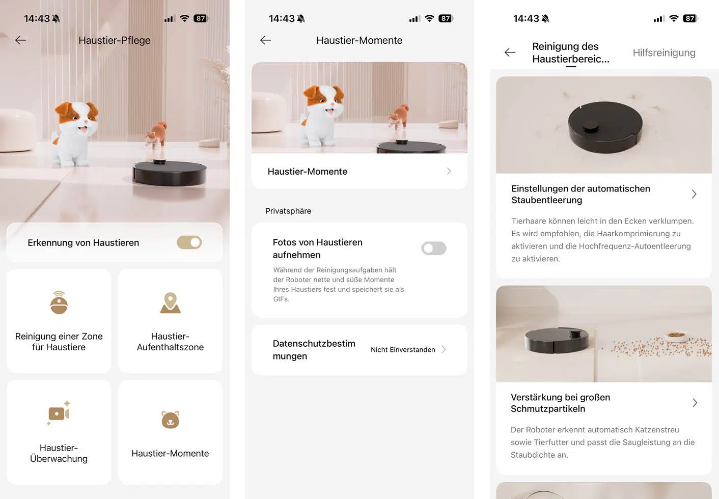 Dreame Matrix10 Ultra App Haustiere